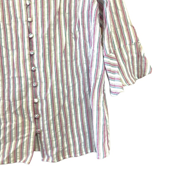 Modcloth Striped Large Professional Pizzazz Button Down Blouse - Picture 4 of 8